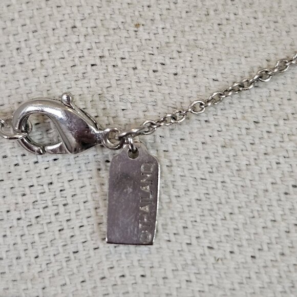 COACH Rainbow Pave  Crystal Bar Silver Tone Chain Necklace - Picture 4 of 6